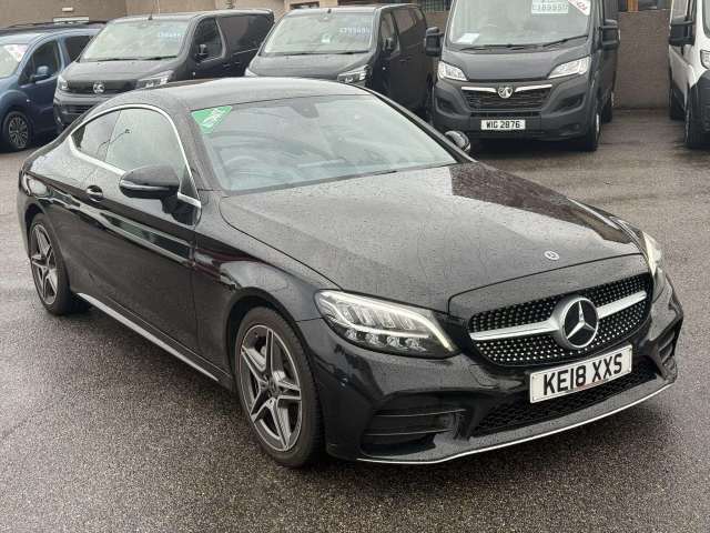 Mercedes-Benz C Class 2.0 300 Amg Line Auto Coupe Petrol Black